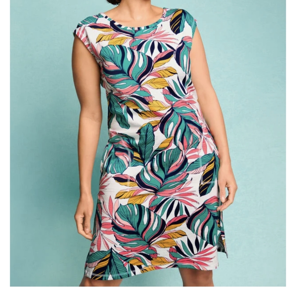 Talbots Multicolor Tropical Print Dress